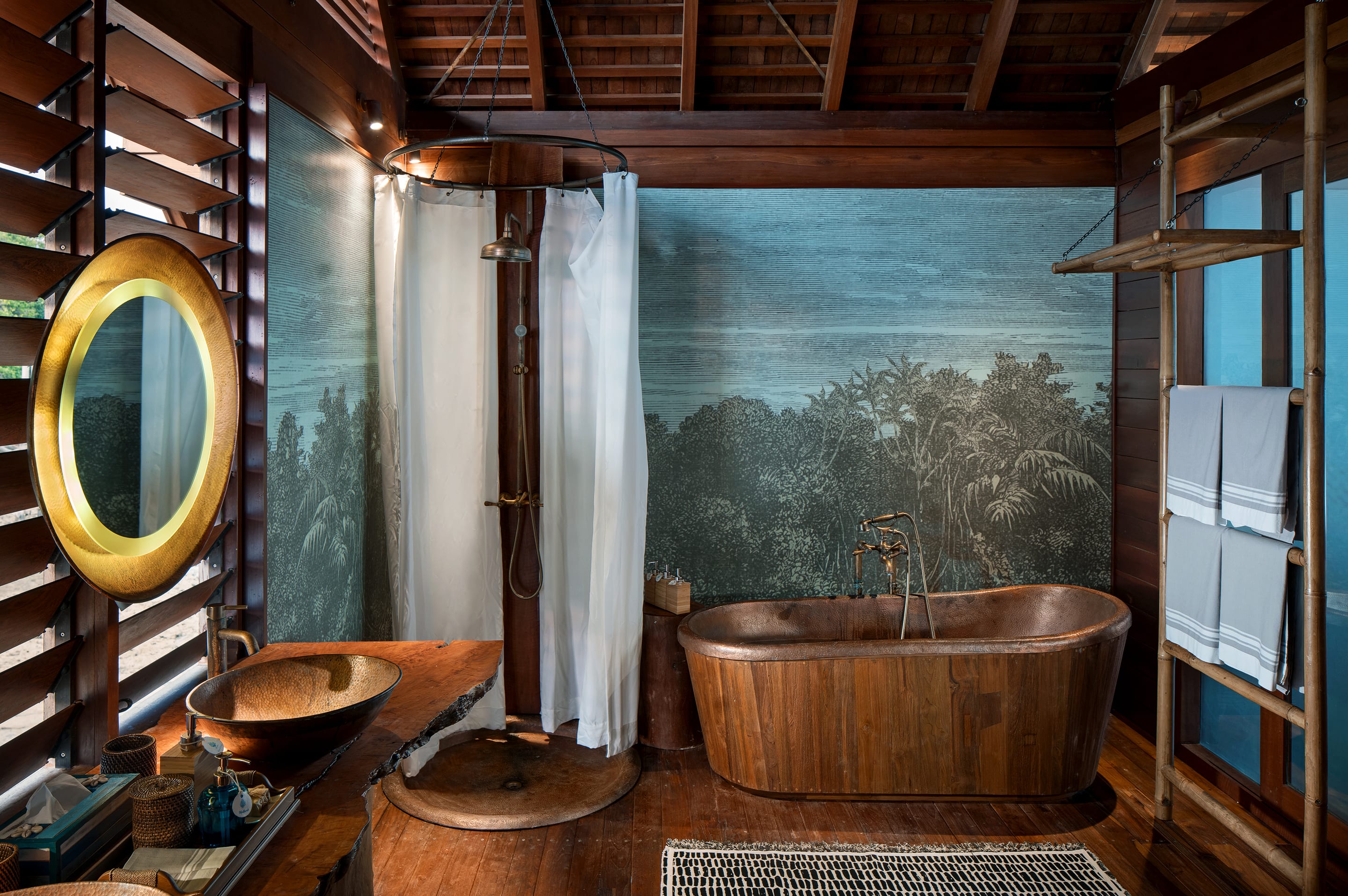 The bath house.